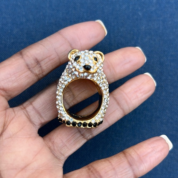 kate spade Jewelry - Kate Spade Rare gold and Cyrstal polar bear ring size 8🥳🥳❌